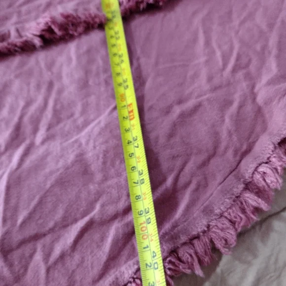 UMGEE Large Pink Dress Linen cotton blend Raw Hem Raglan short Sleeve - Picture 7 of 11